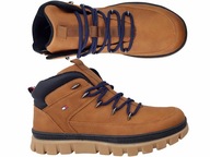 TOMMY HILFIGER TRAPERY KOZAKI BUTY WORKERY BRĄZOWE