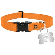 Obroża dla psa Alpha Industries Basic Dog-Tag Collar - Pomarańczowa L