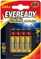 4x Bateria alkaiczna Eveready Energizer AAA cienkie paluszki