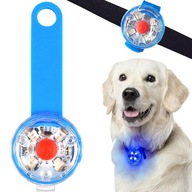 Świecąca lampka led na obrożę szelki dla psa kota zawieszka USB niebieska