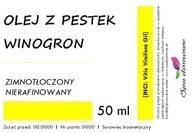 OLEJ z hroznových jadierok 50ml nerafinovaný za studena