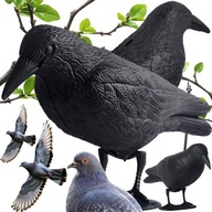 HOLLÓ NAGY MADÁRRIASZTÓ SEREGÉLY GALAMB REALISZTIKUS MADÁR FIGURA