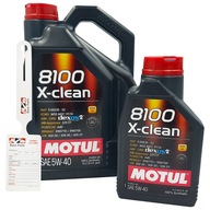 Motorový olej Motul 8100 X-Clean 5 l 5W-40 + Syntetický motorový olej Motul 8100 X-clean C3 1 l 5W-40