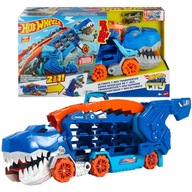 HOT WHEELS CITY MEGA TRANSPORTER T-REX ZESTAW DUŻY POJAZD DINOZAUR ŚW I DŹW