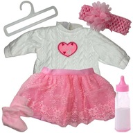OBLEČENIE PRE BÁBIKU DIEVČENSKÁ SUKŇA TUTU ČELENKA SADA TRIČIEK