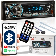 RADIO SAMOCHODOWE BLUETOOTH 1-DIN USB AUX SD MIKROFON PILOT BATERIA ZESTAW