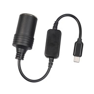 Przejściówka z USB C na kabel do zapalniczki samochodowej Akcesorium o długości 1 stopy/30 cm Maks