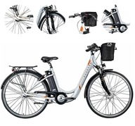 Elektrický Bicykel Mestský 28 Nexus Podpora Alu Batožinový priestor Blatníky Košík