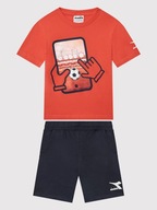 Diadora Komplet t-shirt i szorty sportowe Playground 102.178252 Czerwony Re