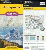 ANNAPURNA HIMALAJE ADVENTURE TREKKING MAPA 1:135t