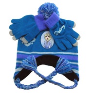Zestaw zimowy dziecięcy Czapka zimowa rękawiczki Kraina Lodu Frozen Disney