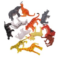 12ks plastová simulácia modelu divokých zvierat