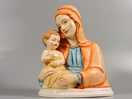 Figurka Madonna Matka Boska z dzieciątkiem antyk 1930 Friedel