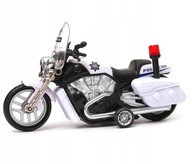 Motocykel s policajným pohonom - svetlo zvuk biela