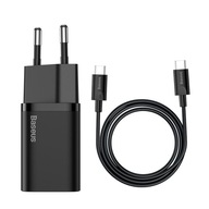 SZYBKA ŁADOWARKA SIECIOWA BASEUS USB TYP C + KABEL USB-C / USB-C 25W 3A