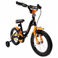 ЧОРНИЙ ДИТЯЧИЙ ВЕЛОСИПЕД 14-ДЮЙМОВИЙ ЛЕГКИЙ ДИТЯЧИЙ ВЕЛОСИПЕД БІЧНІ КОЛЕСА