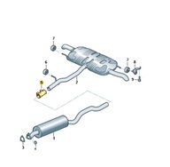 OPASKA PODWÓJNA WYDECHU VW AUDI SEAT SKODA ORYG.