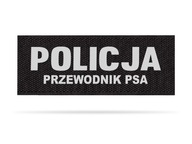 POLICJA PRZEWODNIK PSA RZEP ODBLASKOWY CZARNY 13x5