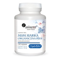 Aliness SIARKA ORGANICZNA MSM 750 mg 180 tabletek Mocne Stawy Kości Włosy