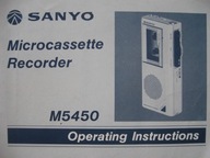 Magnetofon SANYO M5450 Instrukcja obsługi