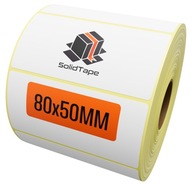 Termo štítky kuriérske 80x50 mm 1000 ks samolepiace biele