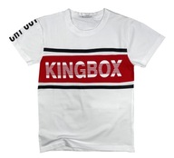 T-SHIRT koszulka KINGBOX r 12 - 146/152 cm WHITE