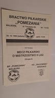 POMEZANIA MALBORK - OKOCIMSKI BRZESKO 29-10-1994 PROGRAM MECZOWY