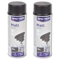 2x FARBA W SPRAYU CZARNY MAT MATOWA LAKIER SPRAY 400 ML SPECTRUM