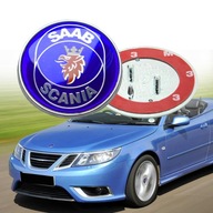 Saab ZNÁMKA Predná A zadná strana EMBLEMAT 68MM čierna