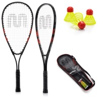 Набір для швидкісного бадмінтону 2 алюмінієві ракетки + 3 нейлонові волани