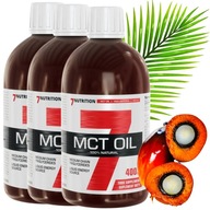 MCT olej C8 Ketogénna diéta 7Nutrition 3x 400ml