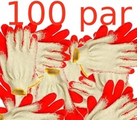 Rękawice robocze WAMPIRKI czerwone mocne M-GLOVE r.10 XL 100 par