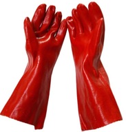 Pracovné rukavice kyselinovzdorné PVC 35cm Odolnosť 4 1 2 1 Manžeta