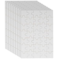 Puste puzzle DIY białe 10 arkuszy