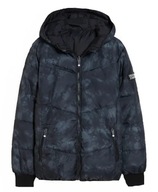 C&A obojstranná zimná prešívaná bunda s kapucňou 182 chlapec