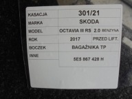 boot upholstery praw Skoda Octavia III 5E5867428H