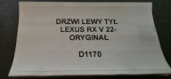 door coupe left side Lexus RX V