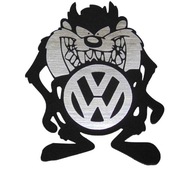 Naklejka Emblemat TAZ VOLKSWAGEN srebrna 45x55mm