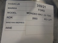 compartment bezp. Ford Mondeo MK3 FL 4S7T-14A073-AA