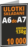 ULOTKA SKŁADANA A6 do A7 Kreda 130g - 10000 sztuk