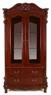 Vitrína vitrína v ľudovkovskom štýle 210x105 cm masívne drevo 78395