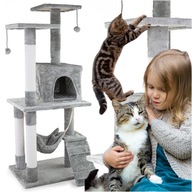 Drapak dla kota legowisko wieża domek hamak słupek wysoki 4 poziomy zabawka