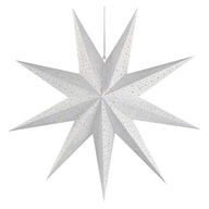Papierová hviezda strieborná 60 cm dekorácia E14 IP20 DCAZ09 EMOS