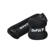 DrFit obciążniki na kostki i nadgarstki fitness siłownia 2x 0,5kg czarne