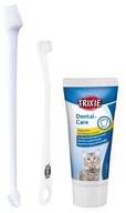 Trixie Zestaw do pielęgnacji zębów dla kotów Pasta + 2 szt. Szczoteczka