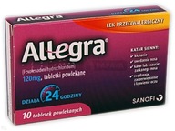 Allegra 120 mg, tabletki powlekane, 10 szt