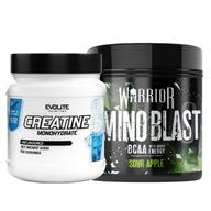 Evolite Creatine Monohydrate + WARRIOR Aminokwasy BCAA + Glutamina