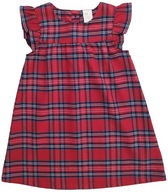 Sukienka dziewczynka H&M czerwona w kratkę 86, 12-18 m-cy