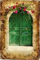 FOTOTAPETA na wymiar stare greckie drzwi - vintage