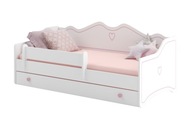 Detská posteľ EMMA 160x80 biela matrac zásuvka